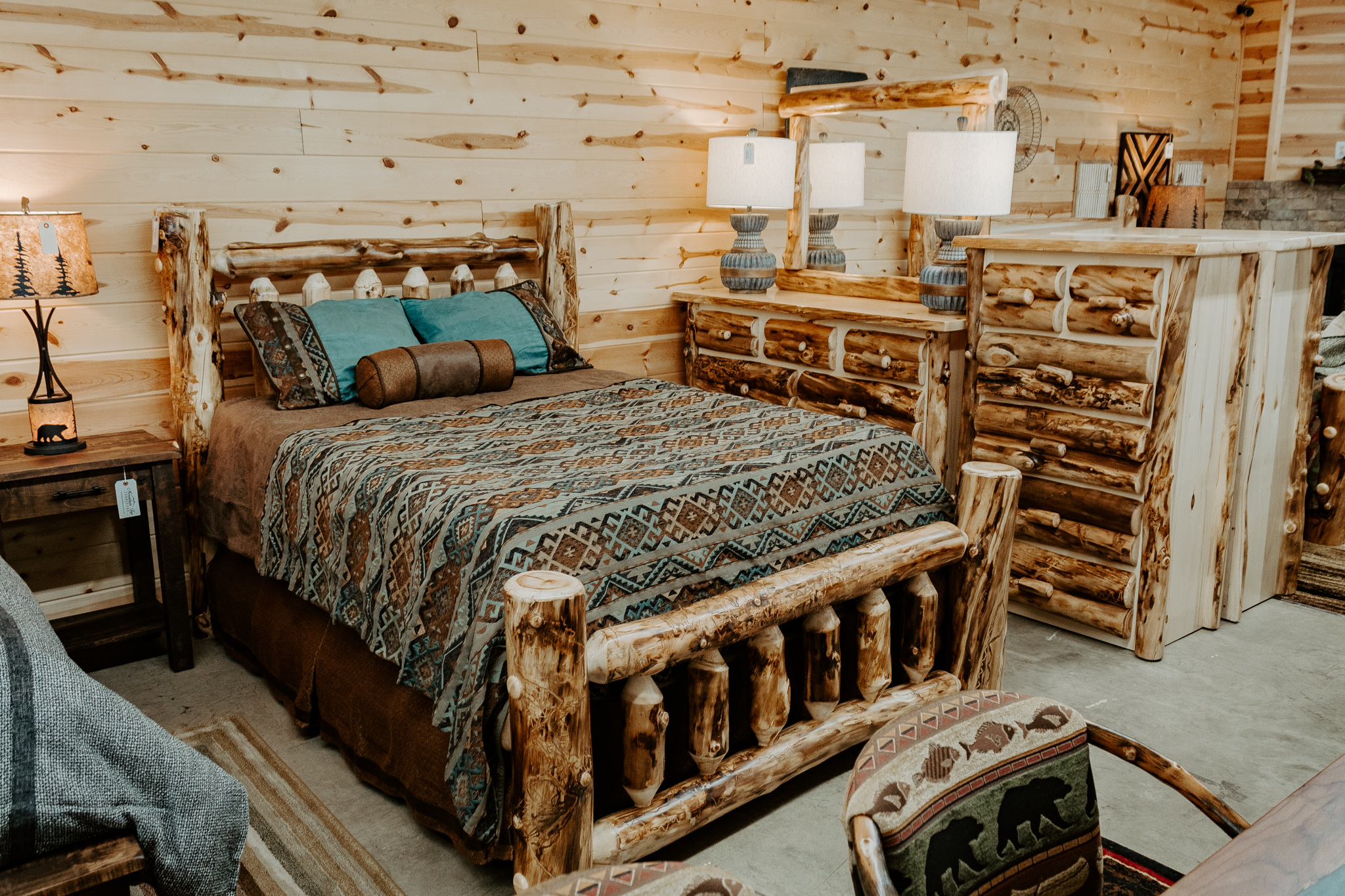 Aspen Log Bed Mountain Top Furniture